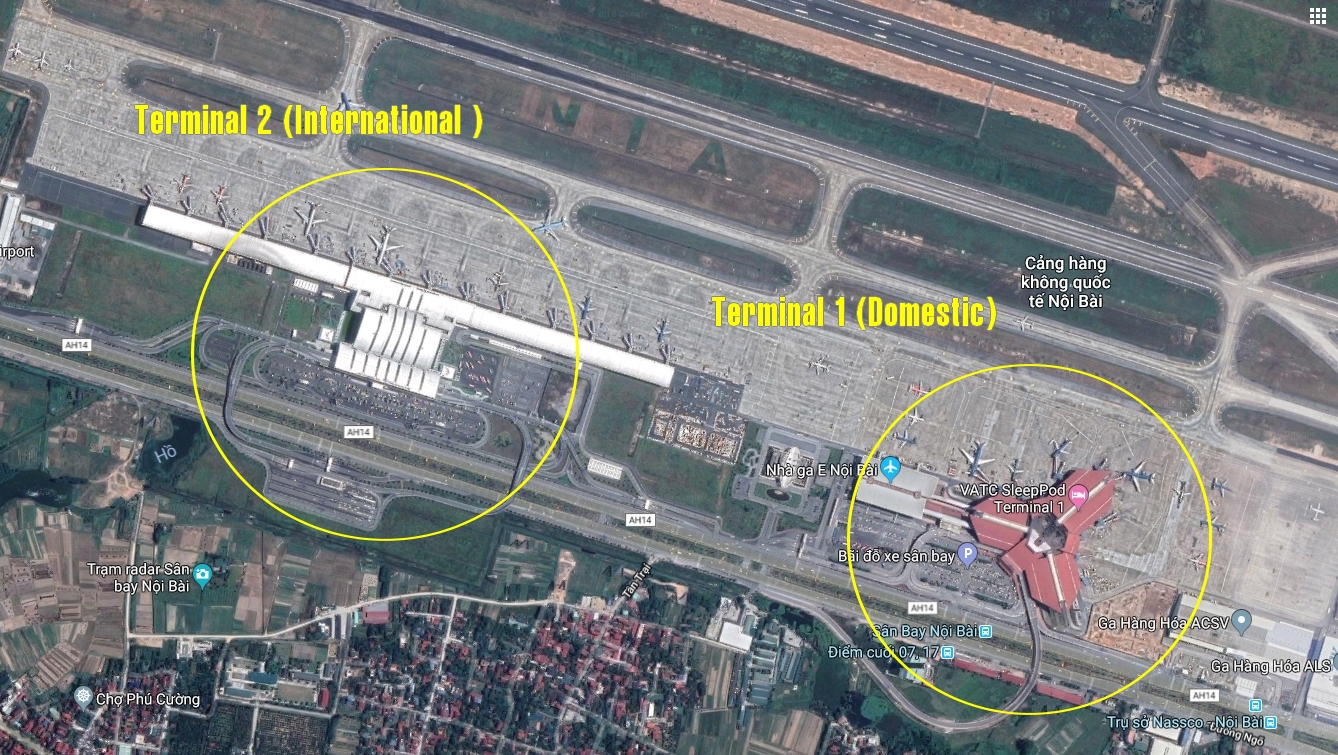 Hanoi International Airport map overview